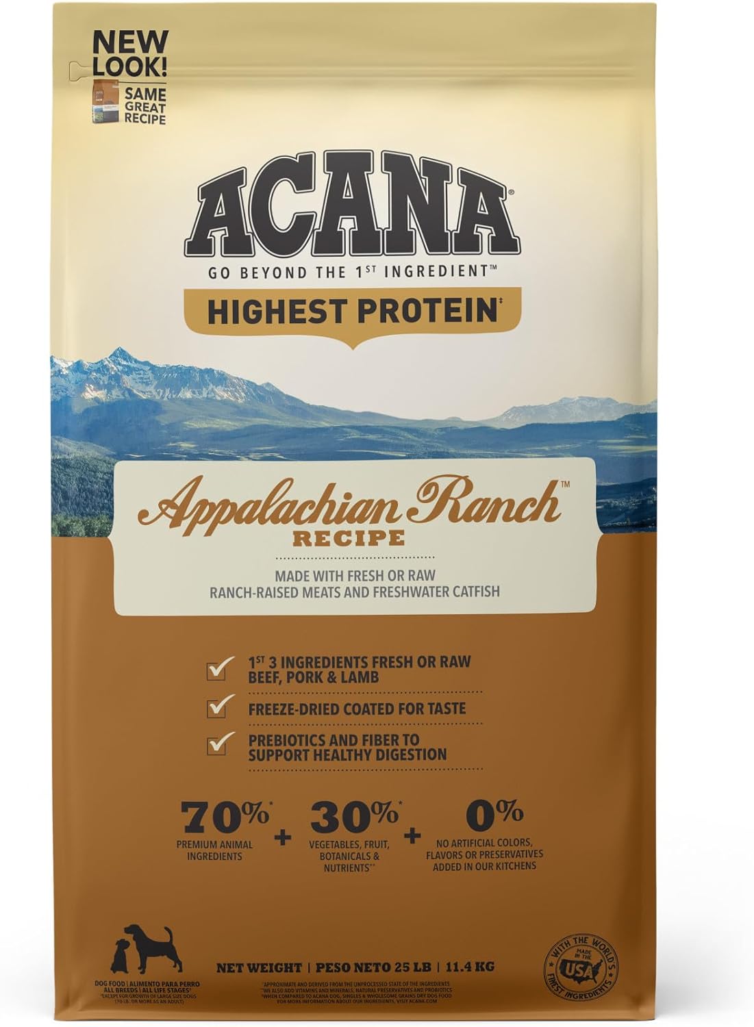 ACANA Regionals Appalachian Ranch Grain Free Dry Dog Food 25 lb