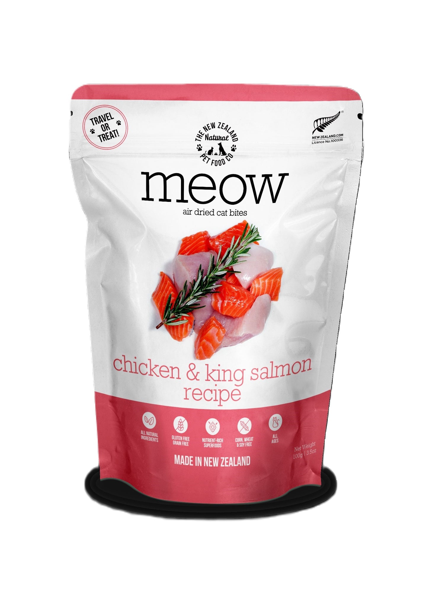 NZ CAT MEOW CHICKEN SALMON AIR DRIED 3.5OZ