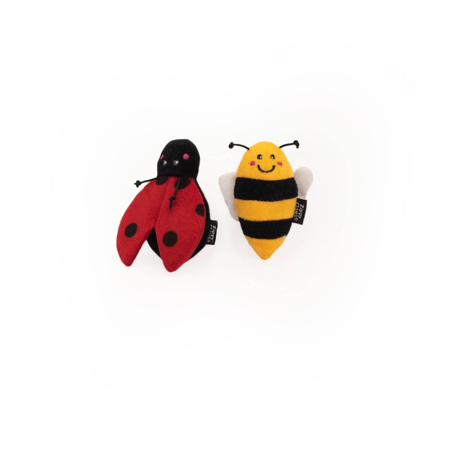 ZippyClaws® 2-Pack - Ladybug and Bee - Cat Toy