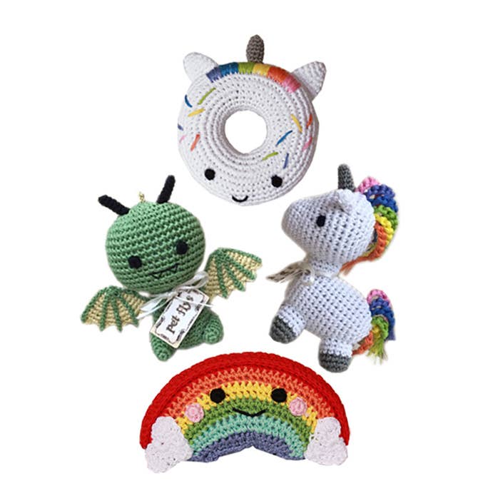 Knit Knacks-Magical Collection- Organic Cotton Small Dog Toy: Drogo the Dragon