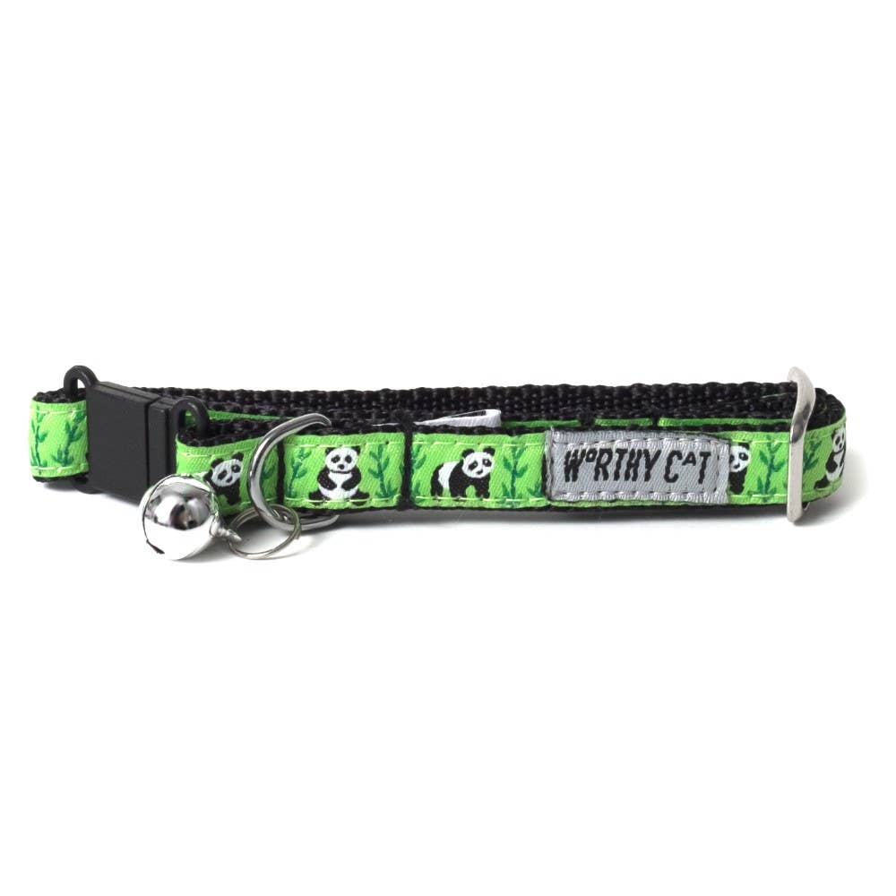 Pandas Cat Collar: Green / One Size Fits Most