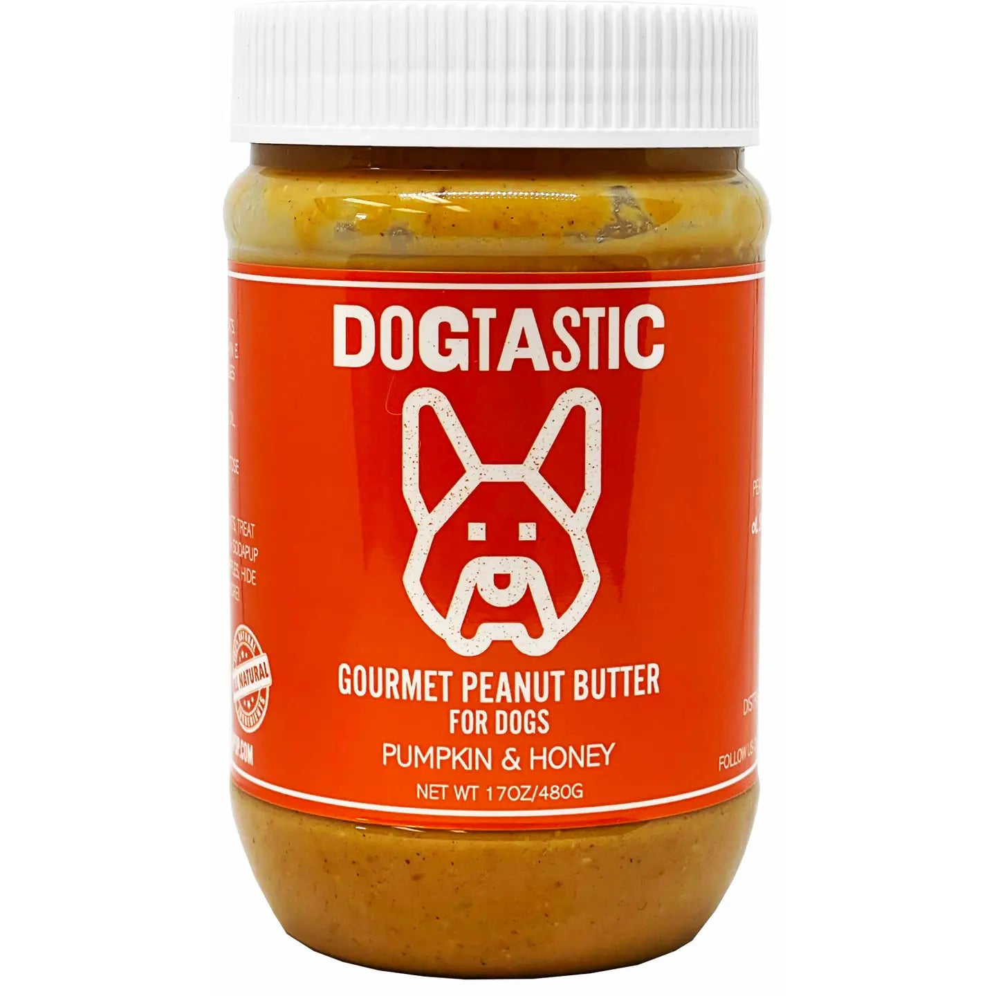 Dogtastic Gourmet Peanut Butter For Dogs - Pumpkin & Honey Flavor