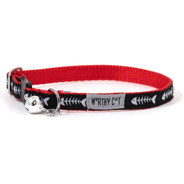 The Worthy Dog Dinner Red Cat Collar
