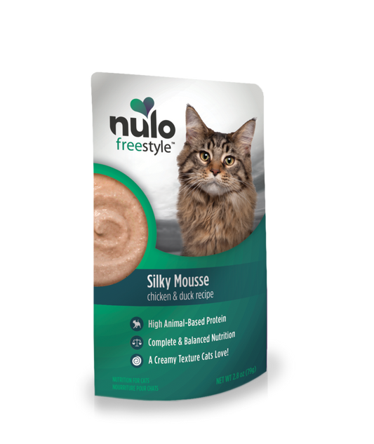 Nulo FreeStyle Cat Silky Mousse, Chicken & Duck, 2.8-oz pouch