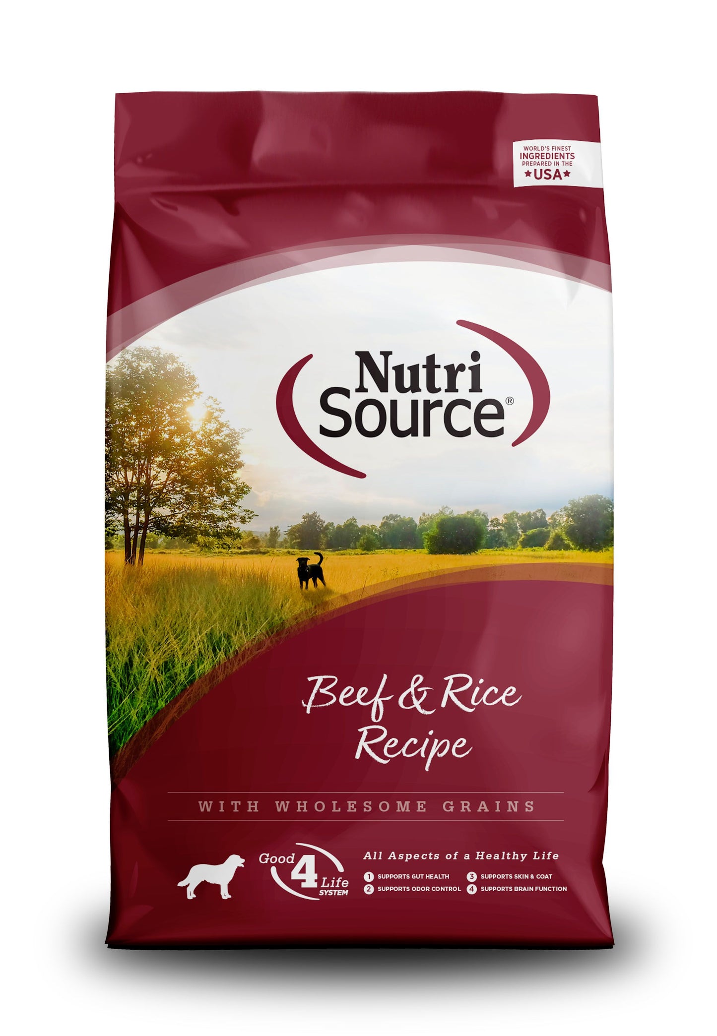 NutriSource Beef & Brown Rice Recipe with Wholesome Grains Dry Dog Food, 26-lb (Size: 26-lb)