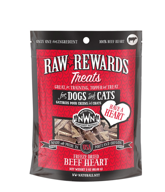 Northwest Naturals Dog Cat Freeze Dried Beef Heart Treat 3oz