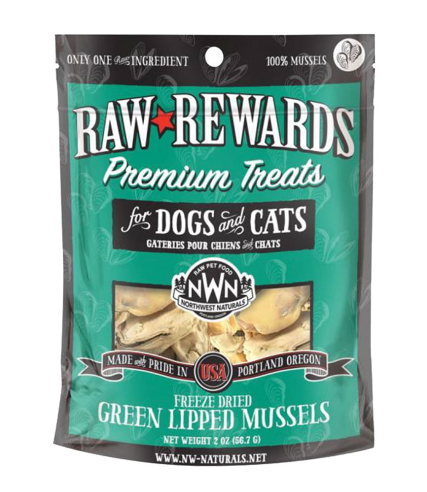 Northwest Naturals Dog Cat Freeze Dried Treat Green Mussel 2oz