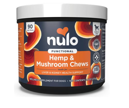 Nulo Hemp & Mushroom Soft Chews Dog Supplement, 9.5-oz