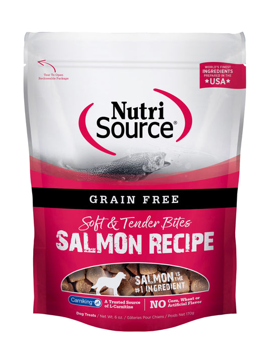 NutriSource Grain Free Bites Salmon Dog Treats, 6-oz (Size: 6-oz)