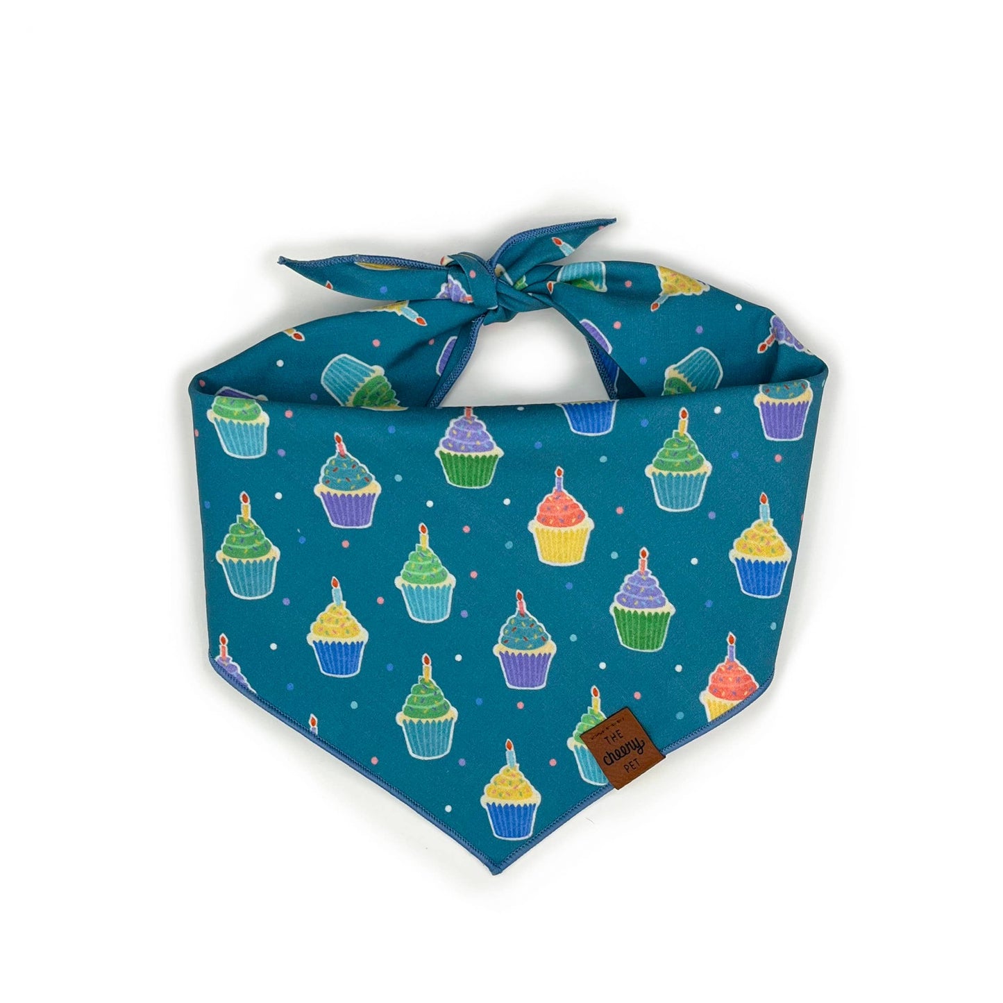 Pupcakes Bandana - Teal: Large