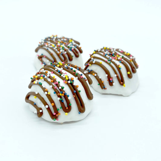 Rainbow Sprinkle Chewy Oat Cake Bite: White