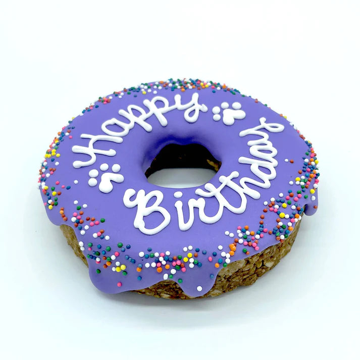 Furry Belly Donut Birthday Chewy Oat Cake - Purple