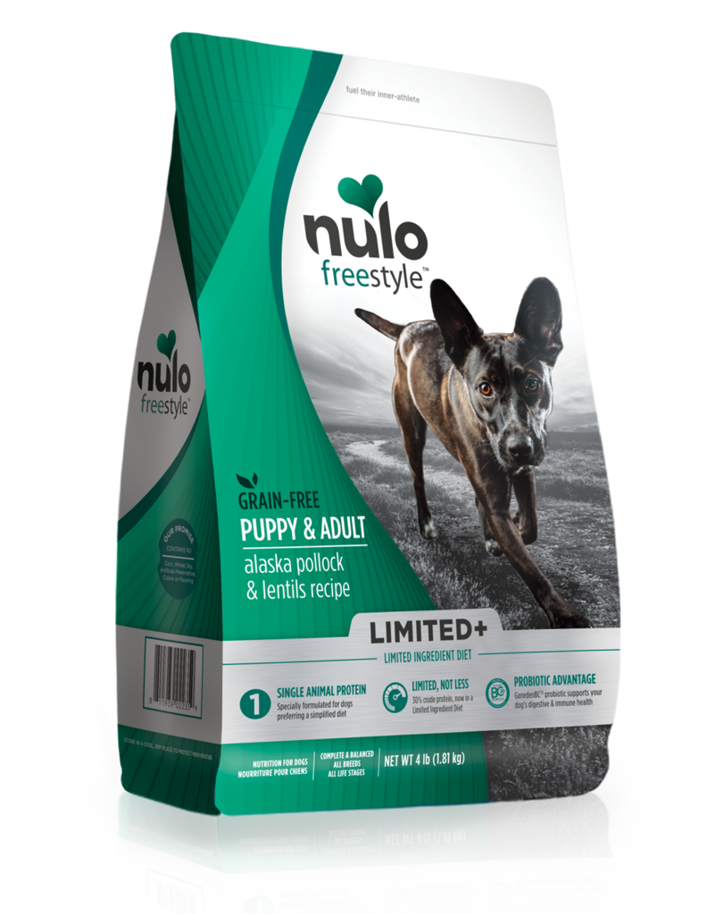 Nulo Dog Freestyle Limited+ Pollock & Lentil Grain-Free Puppy & Adult Dry Dog Food, 22-lb (Size: 22-lb)