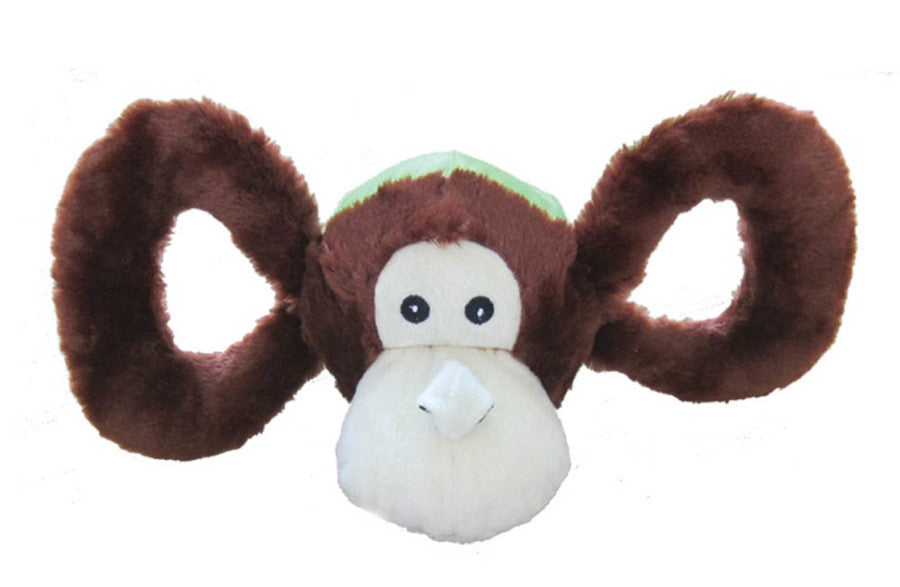 Jolly Pet Tug-a-Mals Monkey Dog Toy Brown, 1ea/MD, 4 in