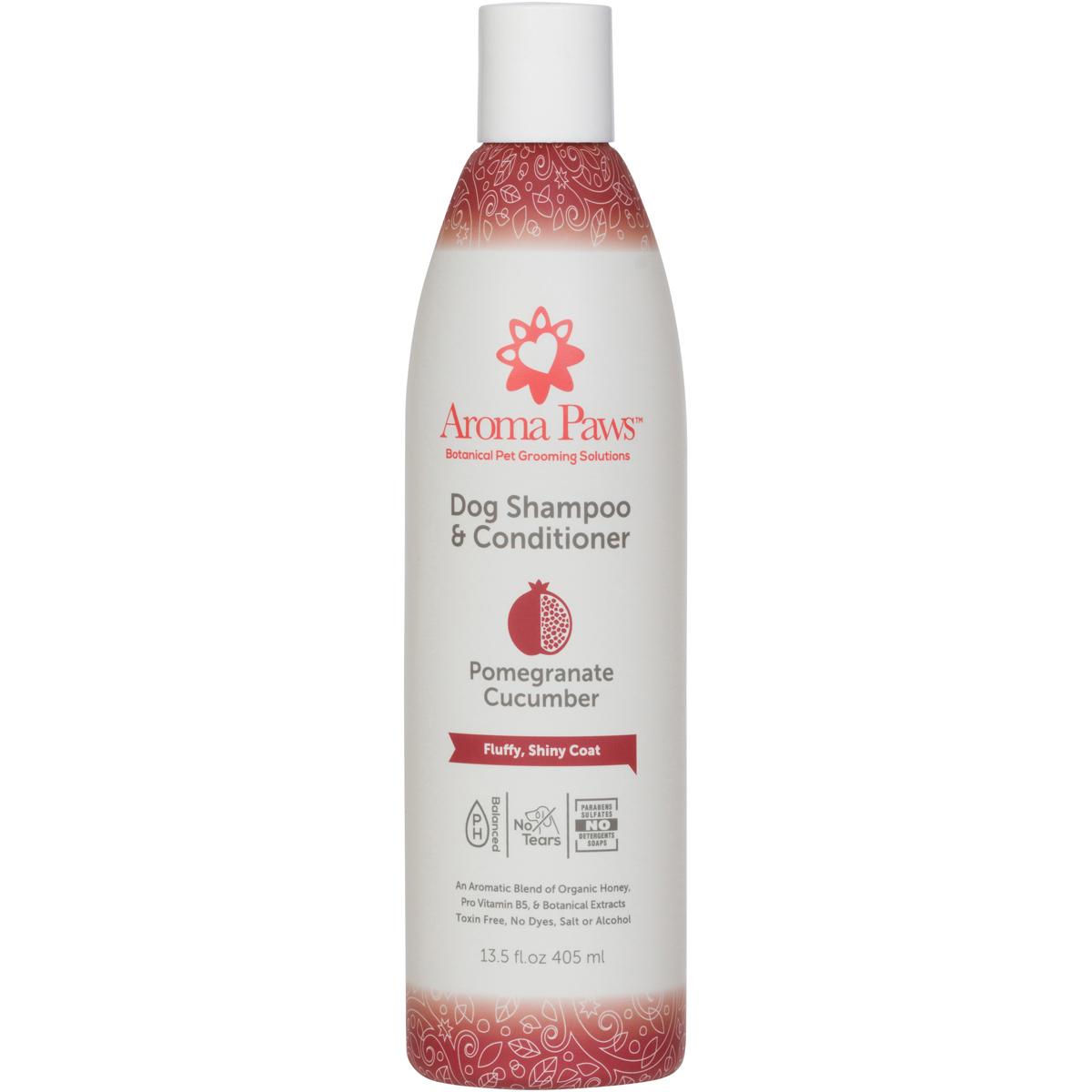 Aroma Paws Pomegranate Cucumber Dog Shampoo & Conditioner, 13.5-oz