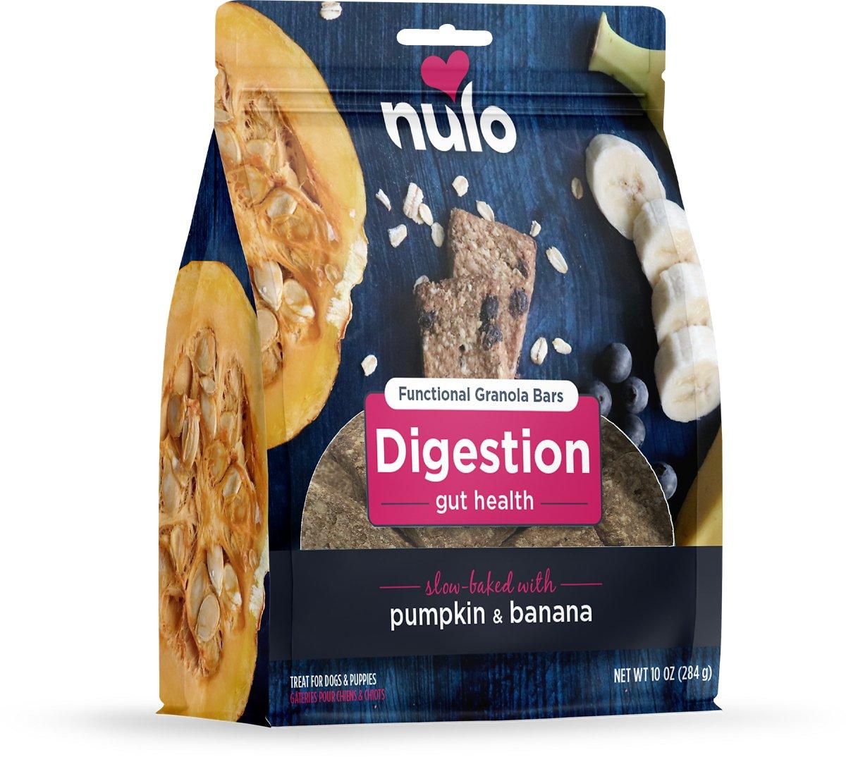 Nulo Functional Granola Bars Digestion Pumpkin & Banana Dog Treats, 10-oz (Size: 10-oz)