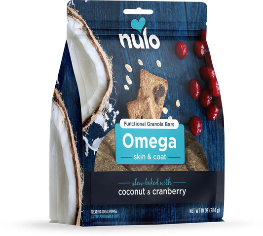 Nulo Functional Granola Bars Omega Coconut & Cranberry Dog Treats, 10-oz (Size: 10-oz)