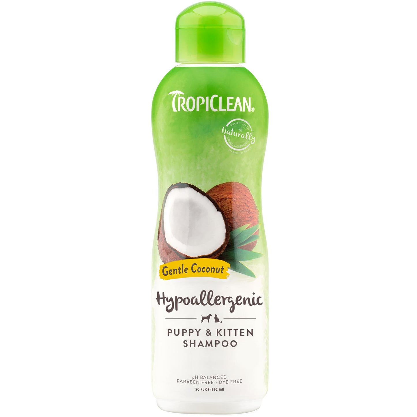 Tropiclean Gentle Coconut Hypoallergenic Puppy & Kitten Shampoo, 20-oz