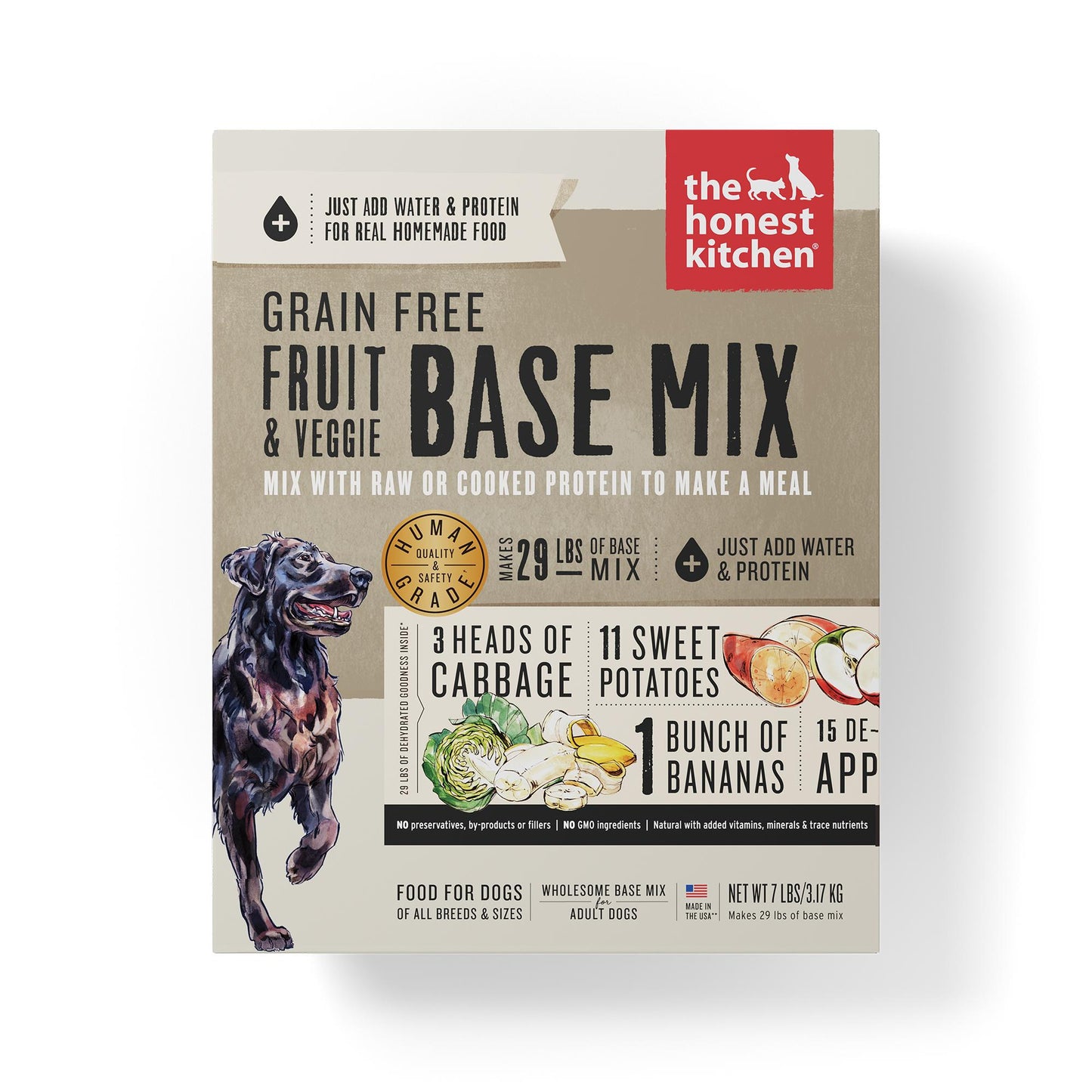 The Honest Kitchen Fruit & Veggie Base Mix Grain-Free Dehydrated Dog Food, 7-lb box
