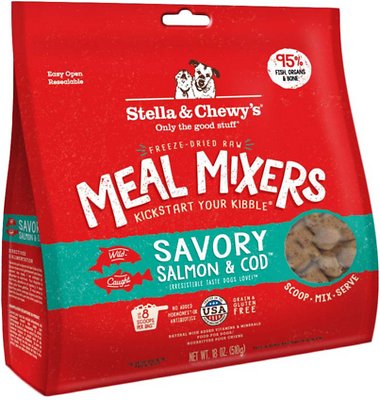 Stella & Chewy's Savory Salmon & Cod Meal Mixers Grain-Free Freeze-Dried Dog Food, 18-oz