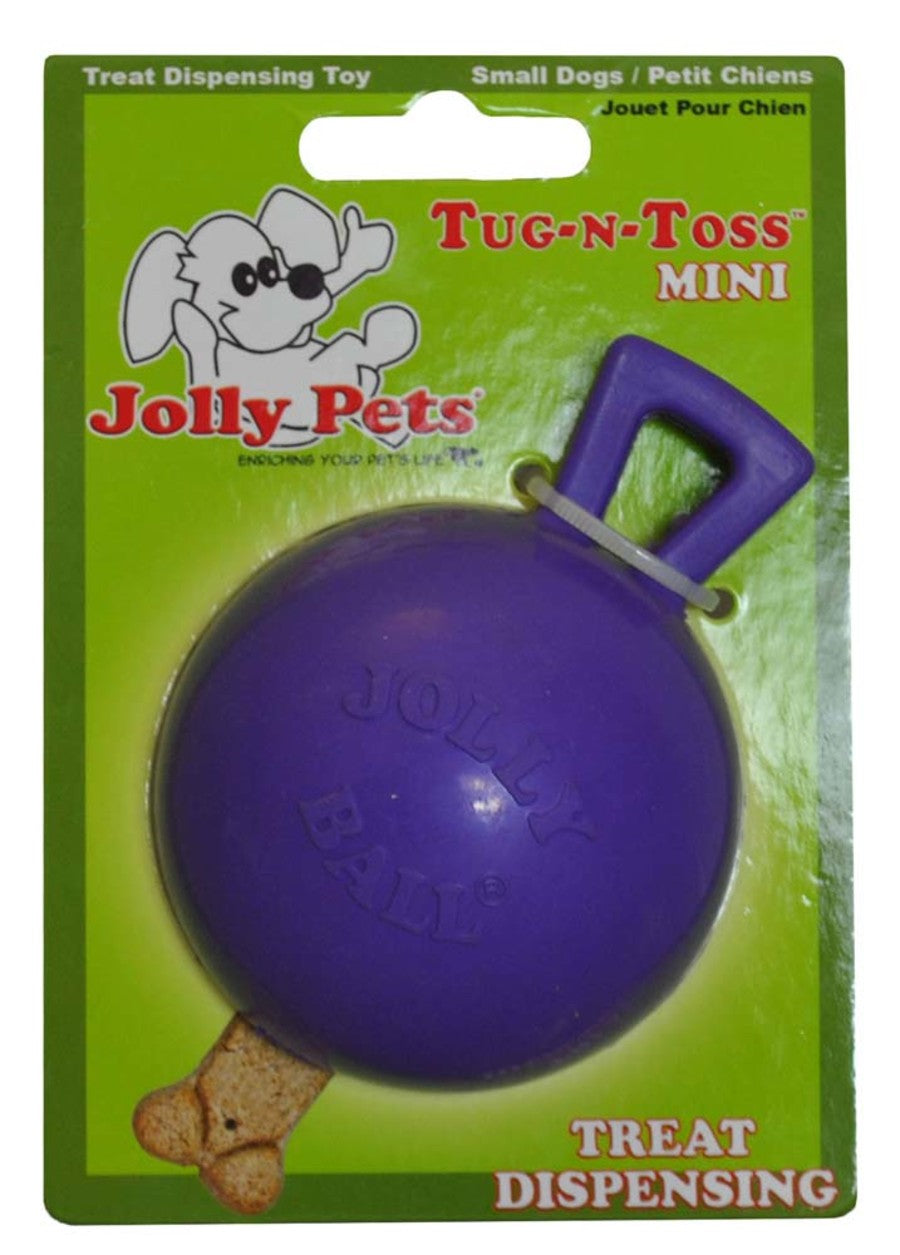 Jolly Pet Tug-n-Toss Mini Dog Toy Purple