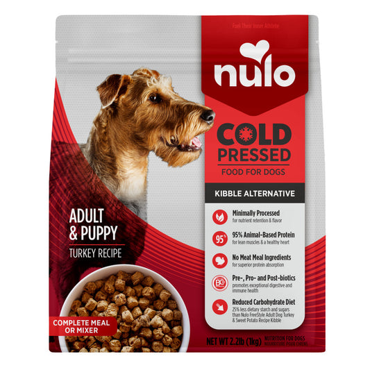 Nulo Cold Pressed Kibble-Alternative Dry Dog Food Turkey, 1ea/2.2 lb