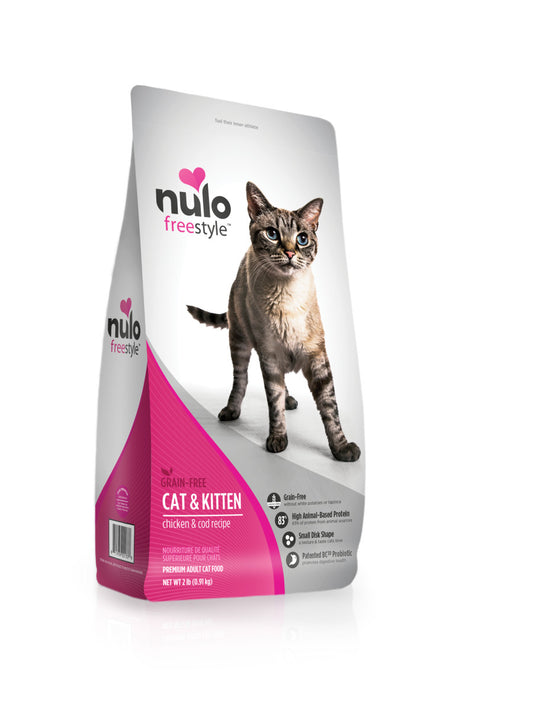 Nulo Freestyle Grain-Free Dry Cat & Kitten Food Chicken & Cod, 2 lb