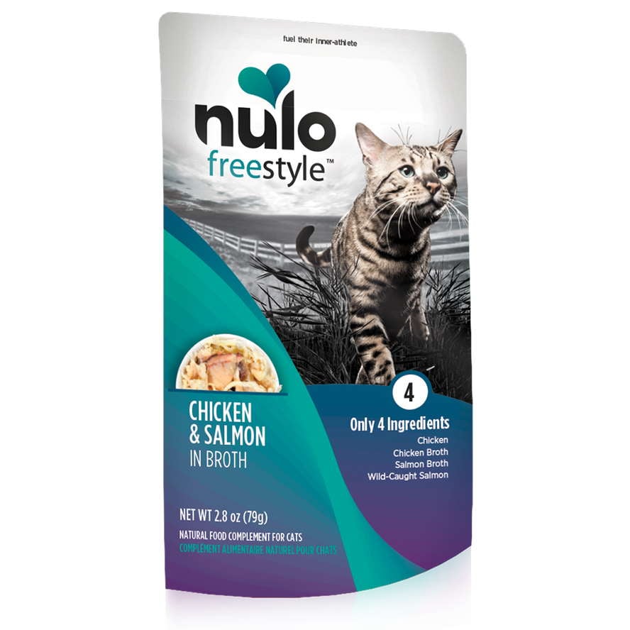Nulo Cat Freestyle Chicken & Salmon in Broth Cat Food Topper Pouch, 2.8-oz (Size: 2.8-oz)