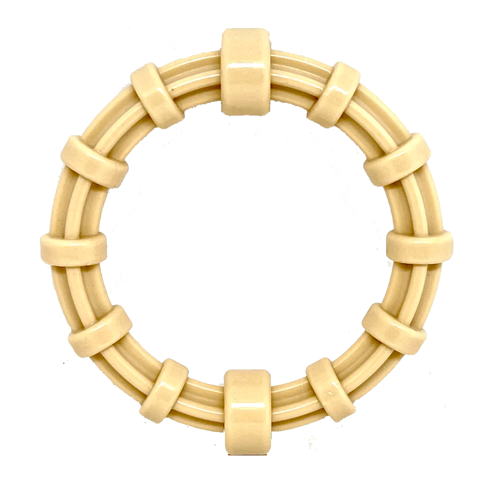 SodaPup Honey Bone Chicken Flavored Teething Ring for Aggressive Chewers