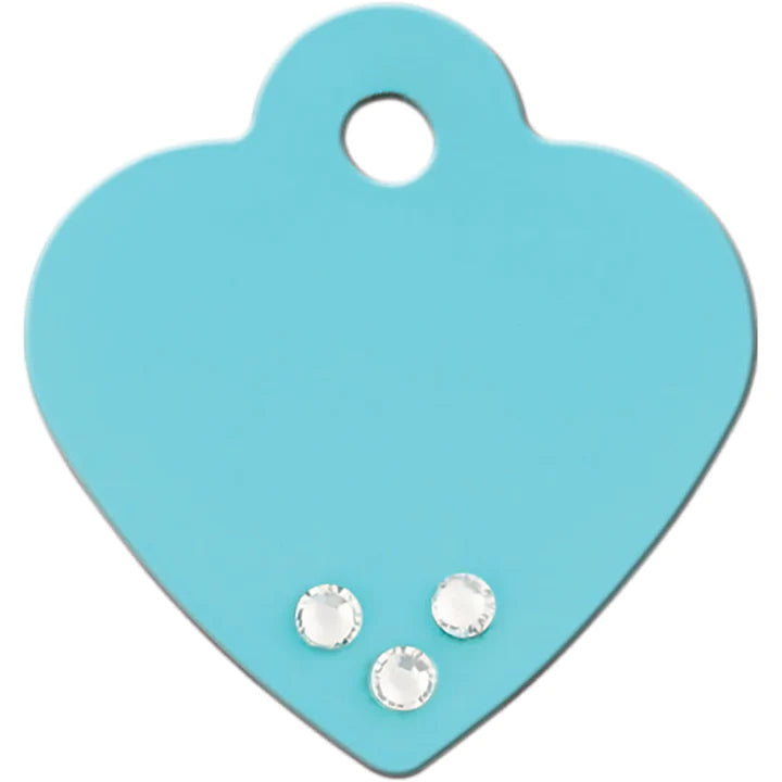 Quick-Tag | Heart Tag Graphic Turquoise Crystal Small