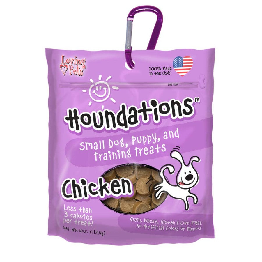 Loving Pets Houndations Small Dog & Puppy Training Treats Chicken, 1ea/4 oz