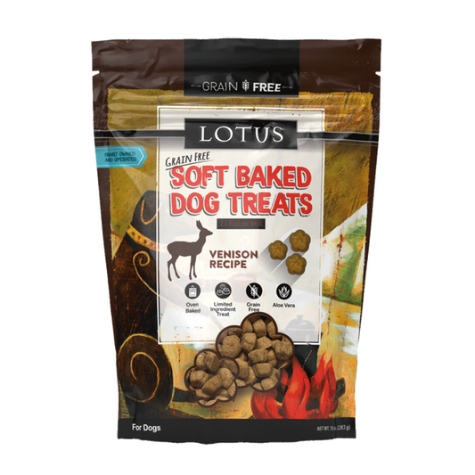 LOTUS DOG SOFT BAKED GRAIN FREE VENISON 10OZ