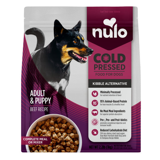 Nulo Cold Pressed Kibble-Alternative Dry Dog Food Beef, 1ea/4 lb