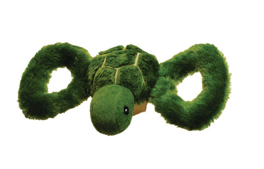 Jolly Pet Tug-a-Mals Turtle Dog Toy, Green, XL