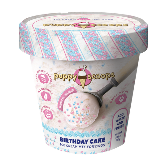 Puppy Scoops Ice Cream Mix for Dogs: Birthday Cake with Pupfetti Sprinkles / 4.65 oz